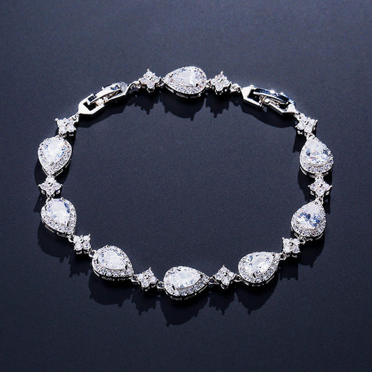 Pear Drop Tennis Bracelet