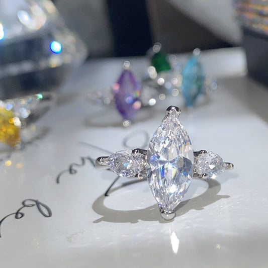 Marquise Diamond Ring (Adjustable)