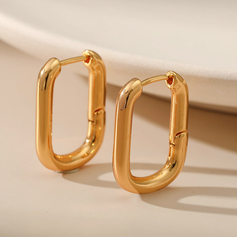Oval Hoop Earrings