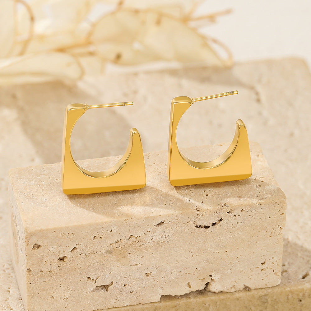 Squared Hoop Earrings
