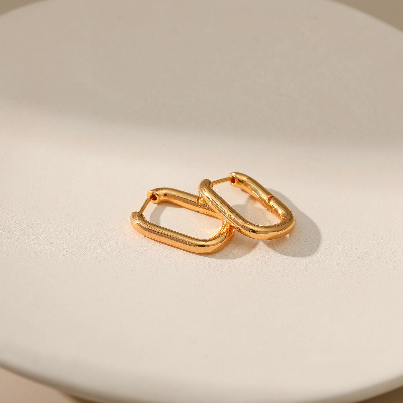 Oval Hoop Earrings