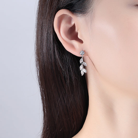 Elara Crystal Vine Earrings