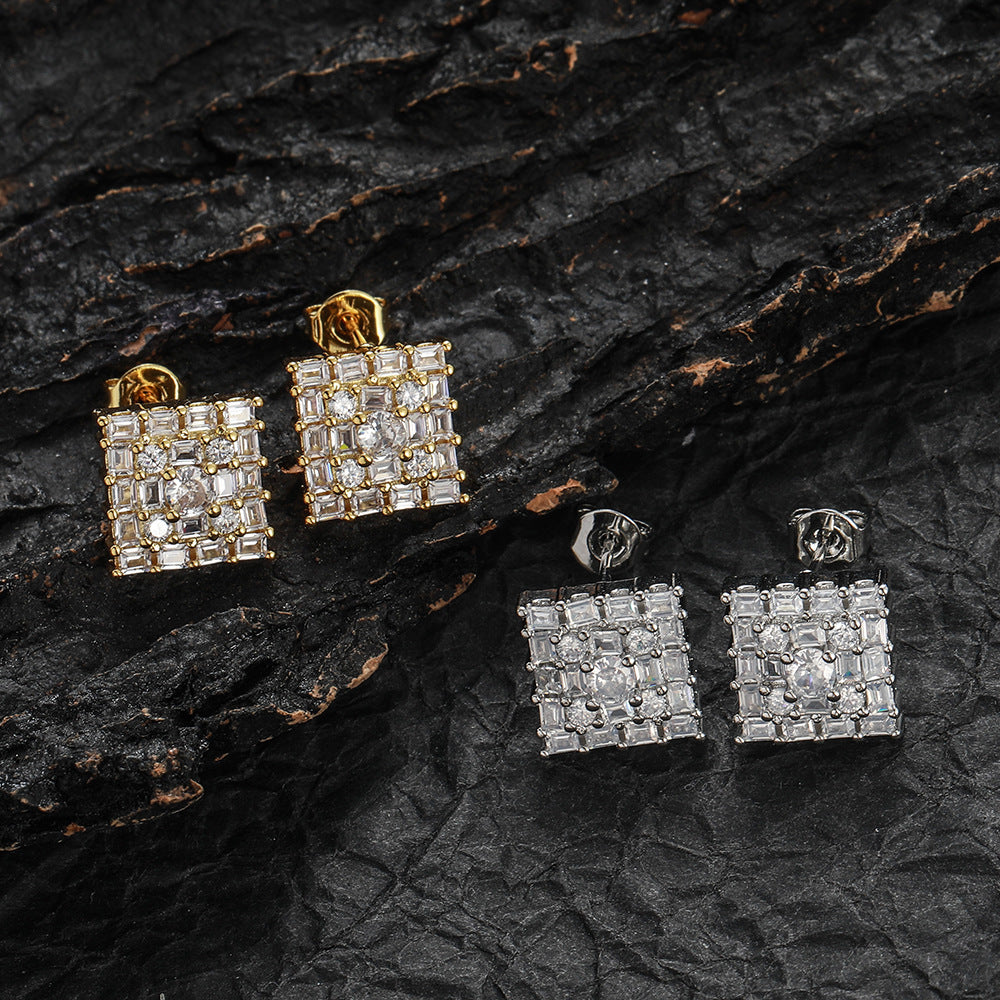 Cluster of Diamond Stud Earrings
