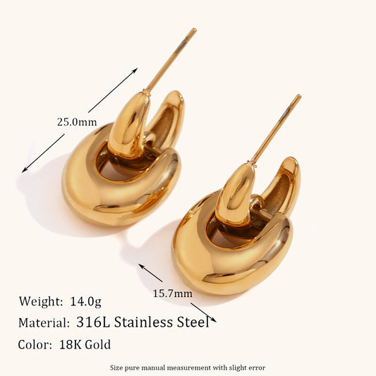 U-Chic Earrings (Gold)