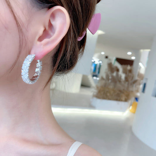 Crystal Arc Luxe Hoop