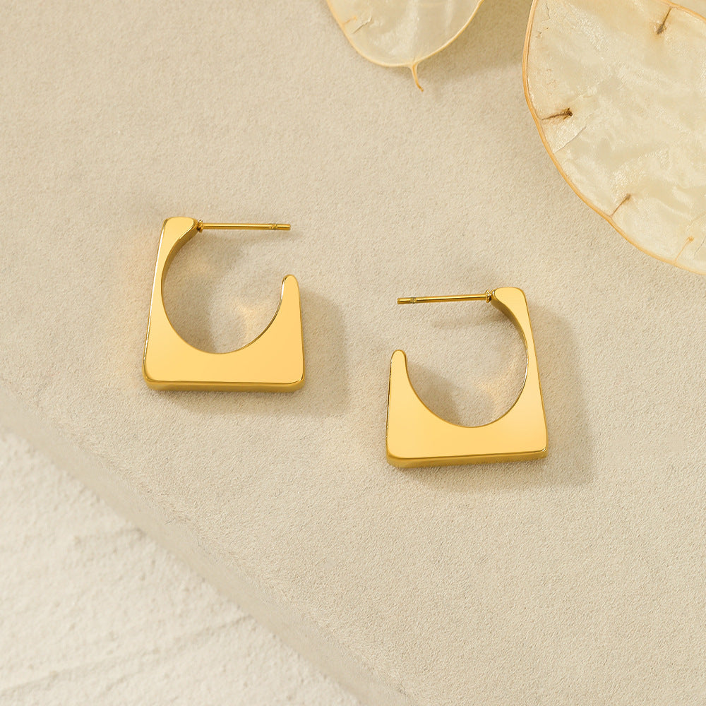 Squared Hoop Earrings