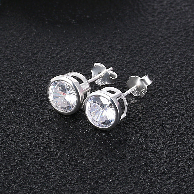 Tiny Bling Solitaire Earrings (925 Sterling Silver)