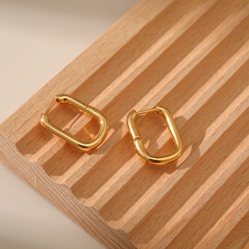 Oval Hoop Earrings