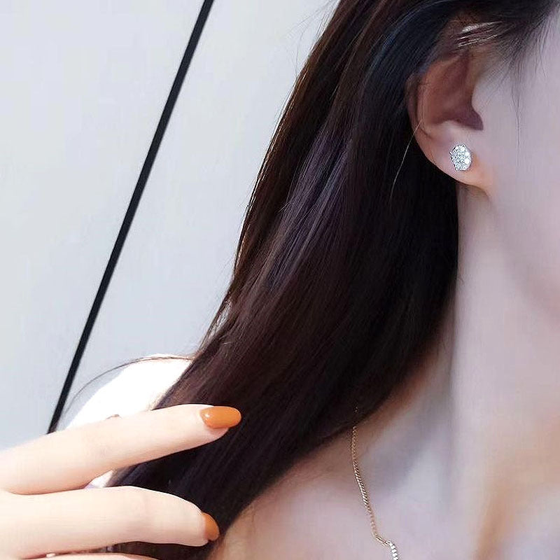 Cluster of Diamond Oval Earrings