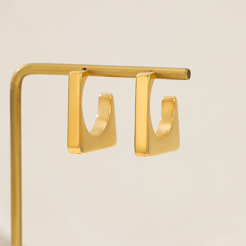 Squared Hoop Earrings