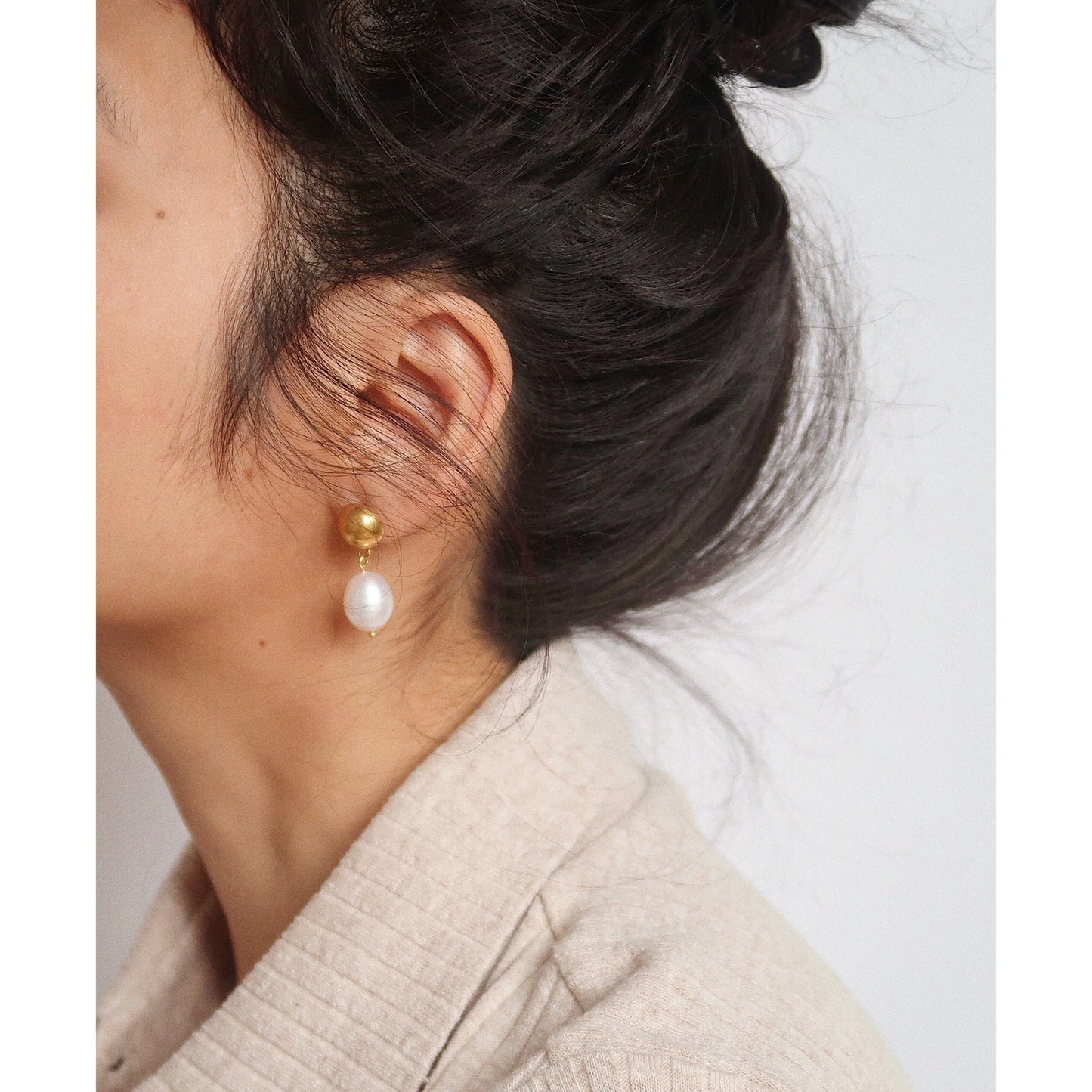 Pearl Tiny Drop Earrings