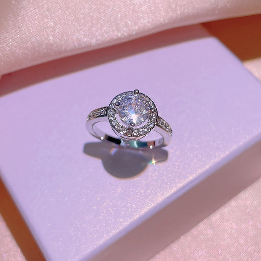 Brilliant Round Cut Earrings Set (925 Sterling Silver)