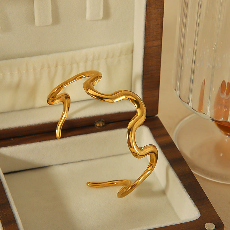 Gold Wave Bracelet