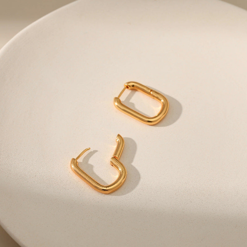 Oval Hoop Earrings