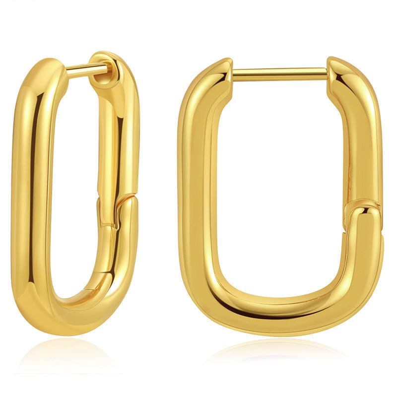 Oval Hoop Earrings