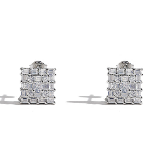 Cluster of Diamond Stud Earrings