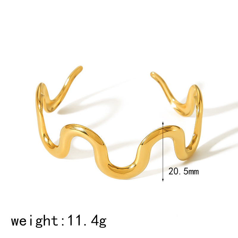 Gold Wave Bracelet