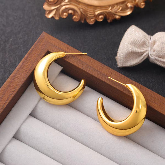 Exaggerated Gold Hoops