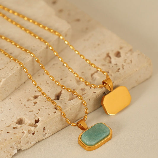 Coral Green Necklace