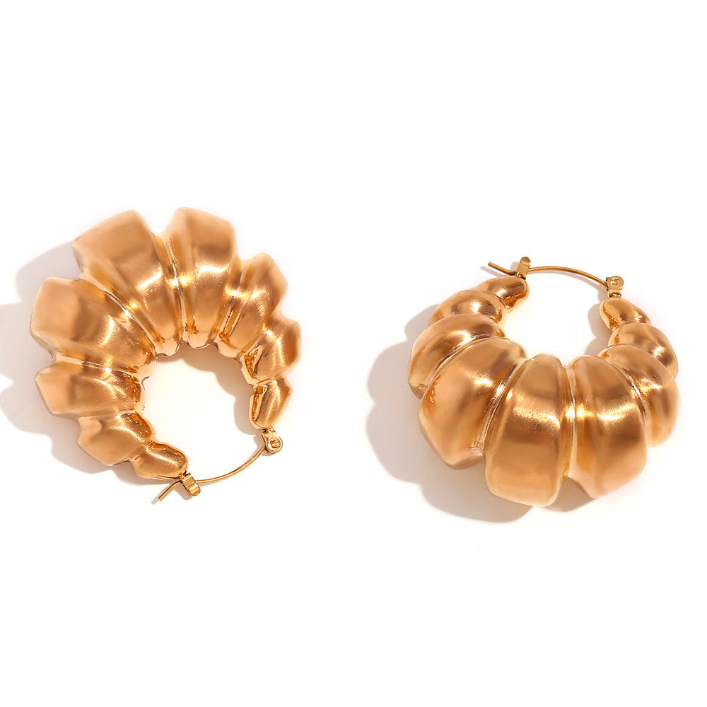 Bold Croissant Hoop Earrings