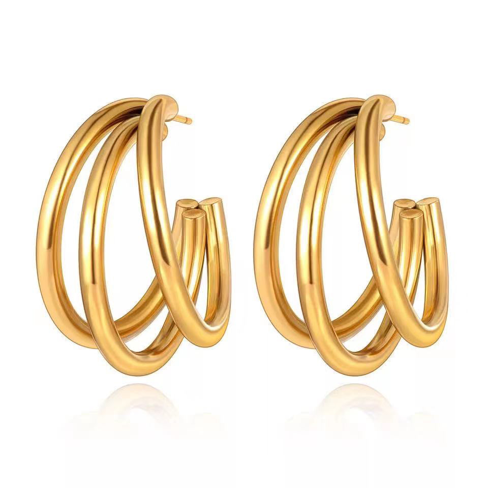 Triple Hoop Earrings