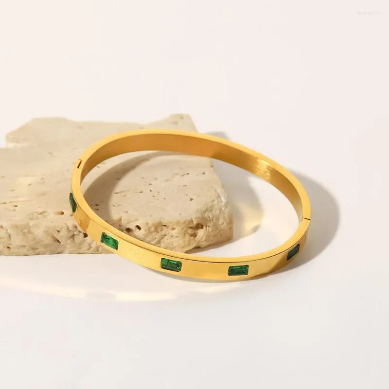 Dazzling Baguette Stone Bangle