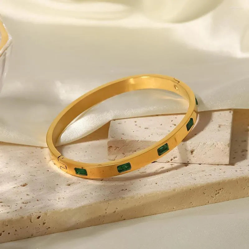 Dazzling Baguette Stone Bangle