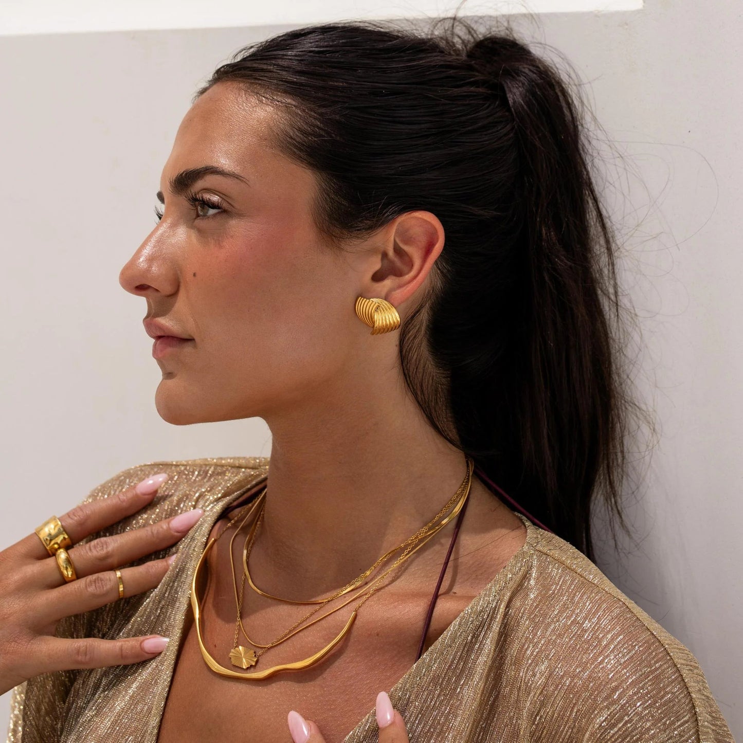 Illusionary Gold Earrings
