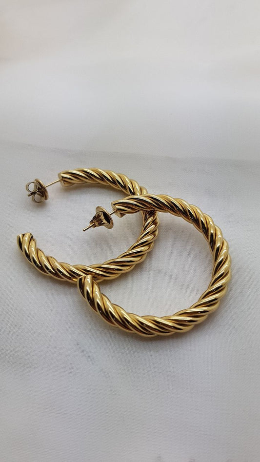 Twisted Hoop Earrings