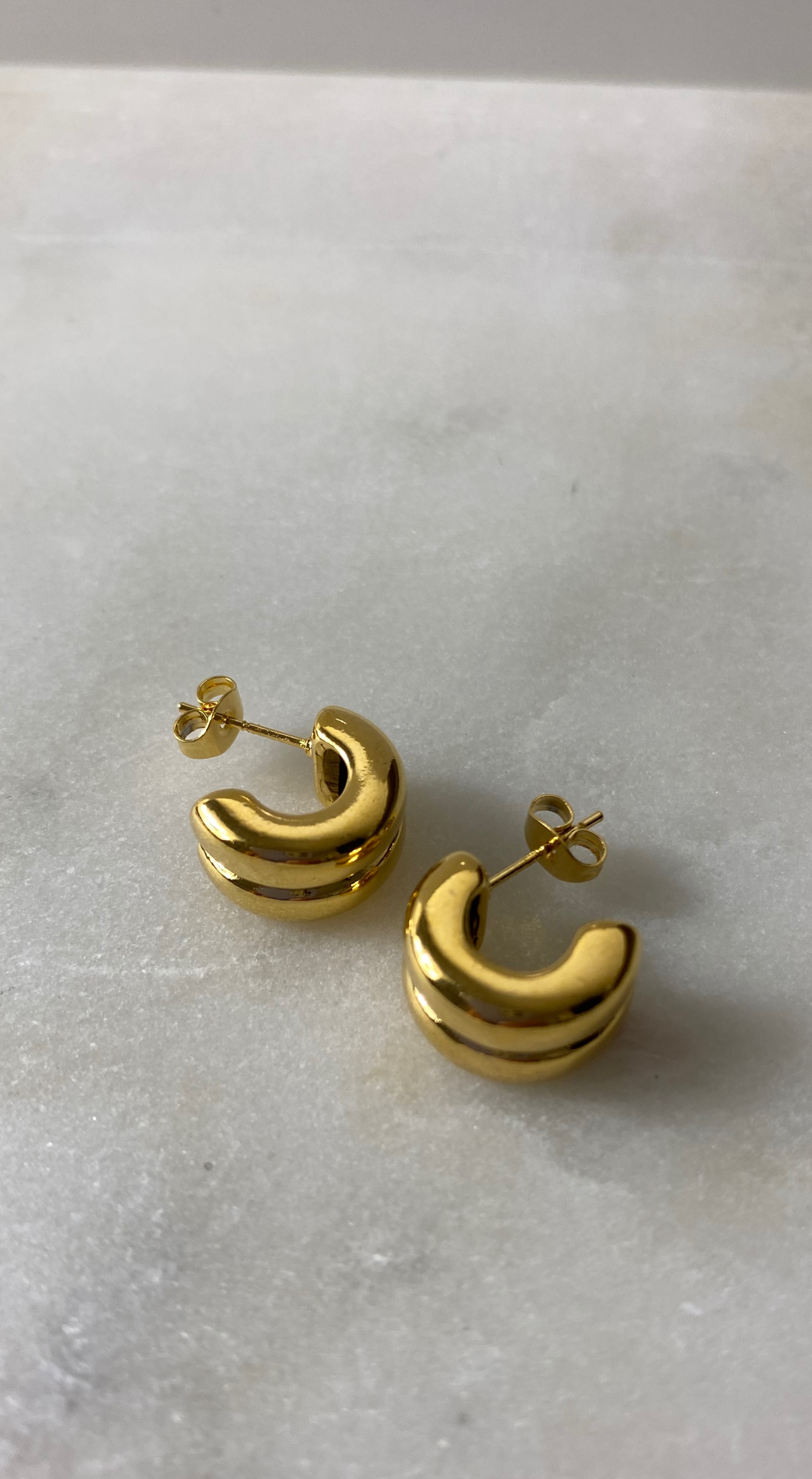 Gold Twin Hoop Earrings