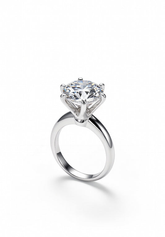 Classic Solitaire Ring (Titanium)