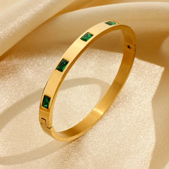 Dazzling Baguette Stone Bangle