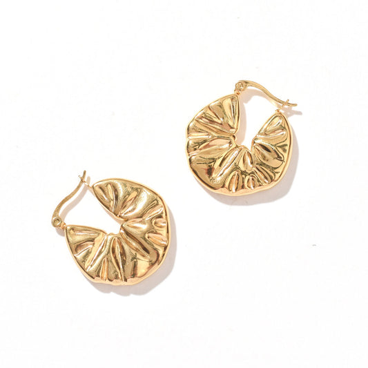 Crinkled Hoop Earrings