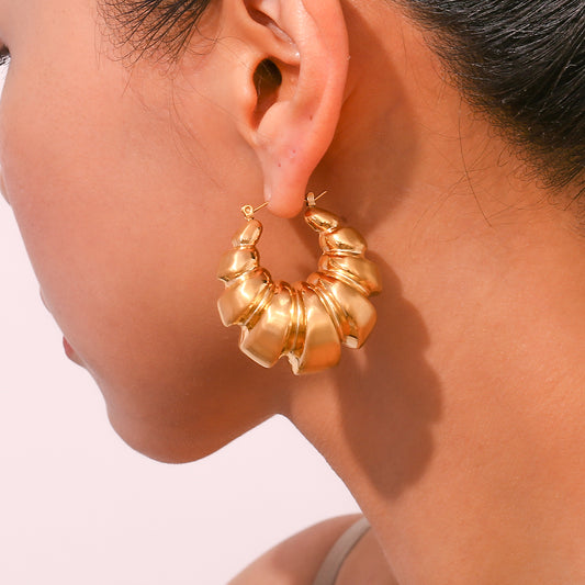 Bold Croissant Hoop Earrings