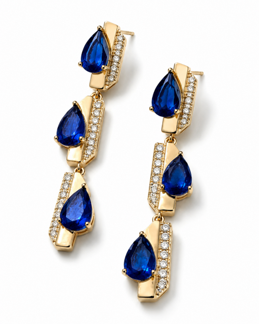 Sapphire Drop Earrings
