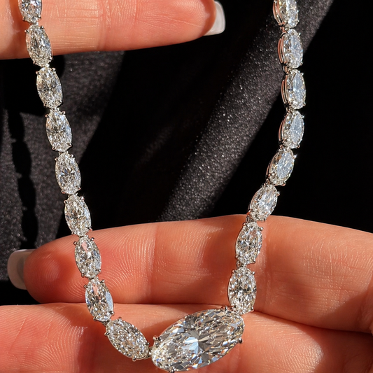 Luxe Oval Tennis Necklace