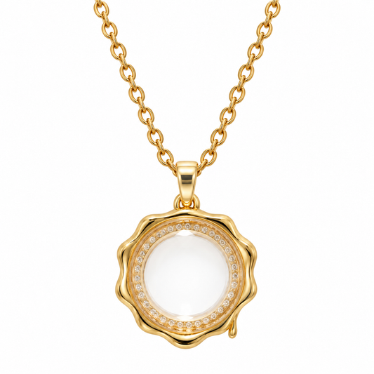 Melted Round Locket