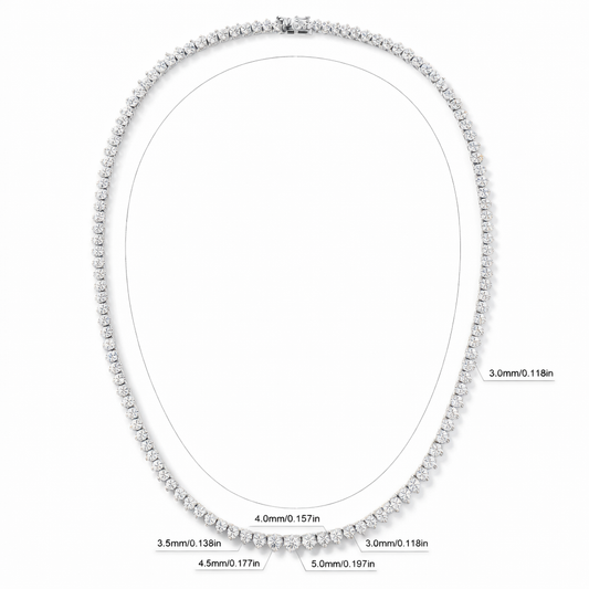 LUMIÈRE GRADUATED TENNIS NECKLACE