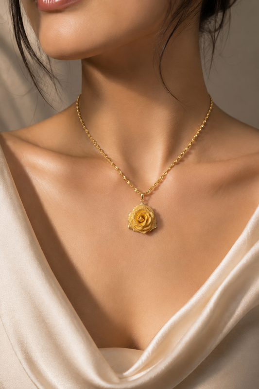 Golden Rose Necklace
