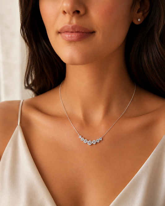 Astute Diamond Necklace (925 Sterling Silver)