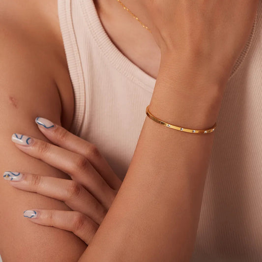 Minimal Stud Cuff Bracelet