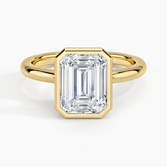 Emerald Aura Moissanite Ring