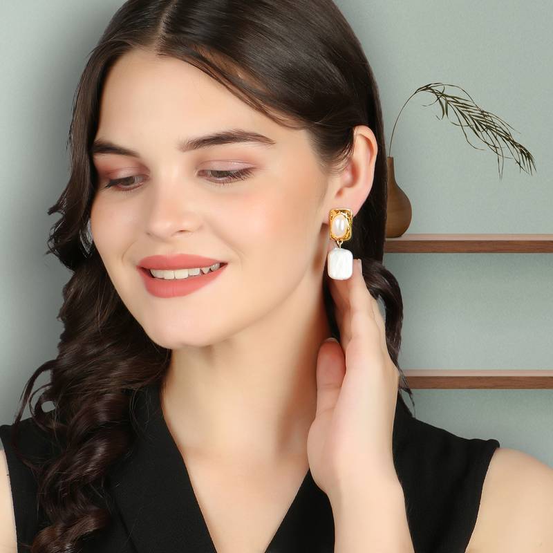 "The Princess Drop Baroque Pearl Earrings are the perfect gift for someone who loves unique, luxury jewelry with a regal touch."