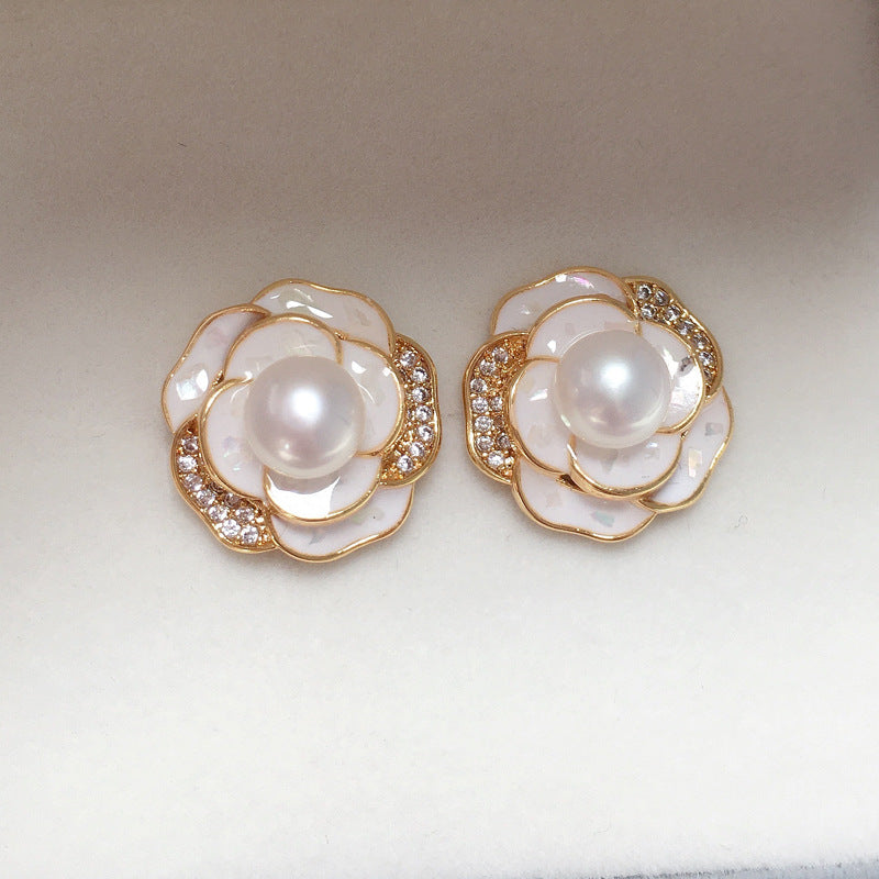 "Lustrous pearl jewelry, tarnish-resistant for lasting shine."