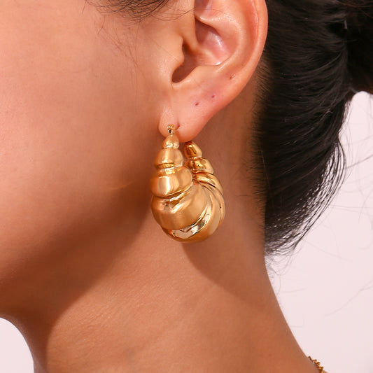 Bold Croissant Hoop Earrings
