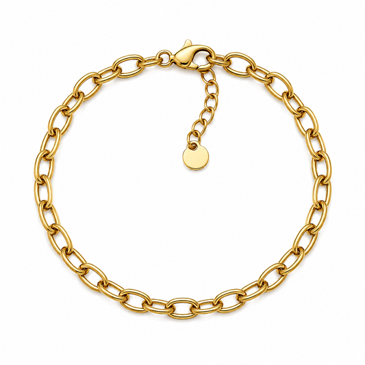 Charm Bracelet in gold — 18K gold plated chain, Zewar.co