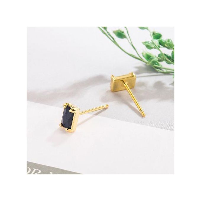 Rectangle Black Onyx Studs