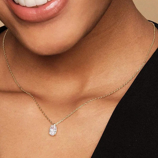 Grace Oval Diamond Necklace
