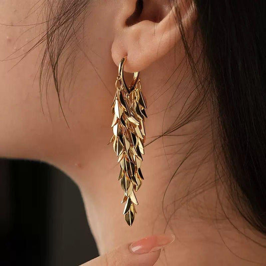 Golden Whispers Danglers