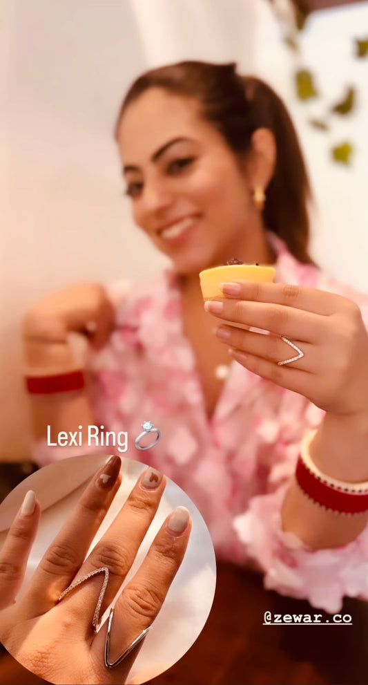 Sleek Lexi Ring made from durable titanium steel for long-lasting wear.